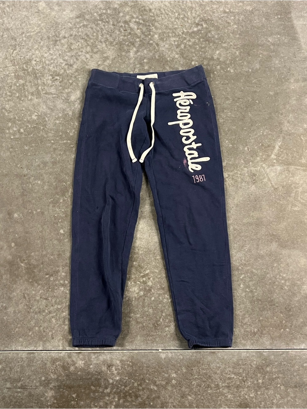 Y2k Aeropostale 1987 Navy Blue Logo Sweatpants Joggers
